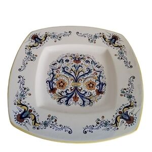 RARE Vintage Italian Deruta Ceramiche Large Square Serving Platter